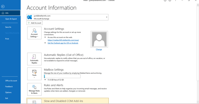 Account information