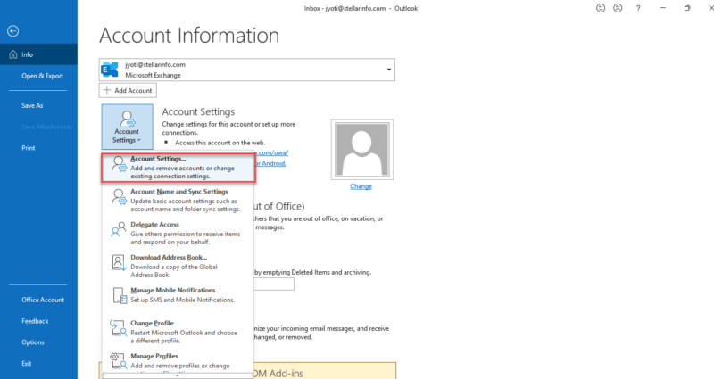 Account information