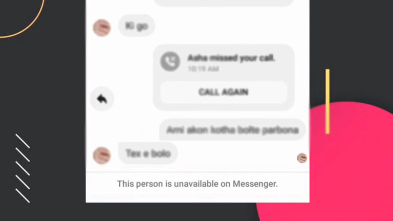 This Person Is Unavailable On Messenger Error