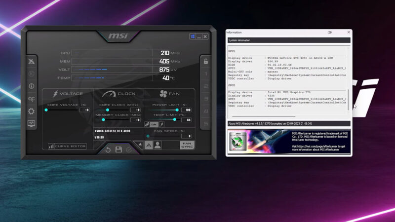 Advanced Solutions and Software Tools - fix the fps drop on charging laptop with MSI AFTERBURNER